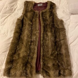 Faux fur vest